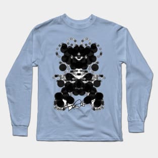 Black Bubbles Dog by RegiaArt Long Sleeve T-Shirt